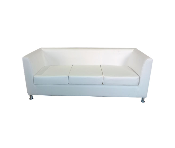 Three-seater white sofa