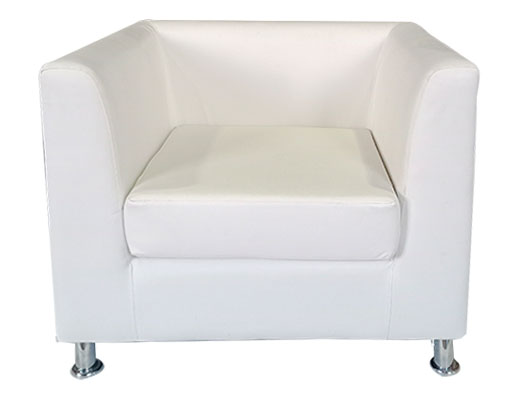 Single-seat white sofa