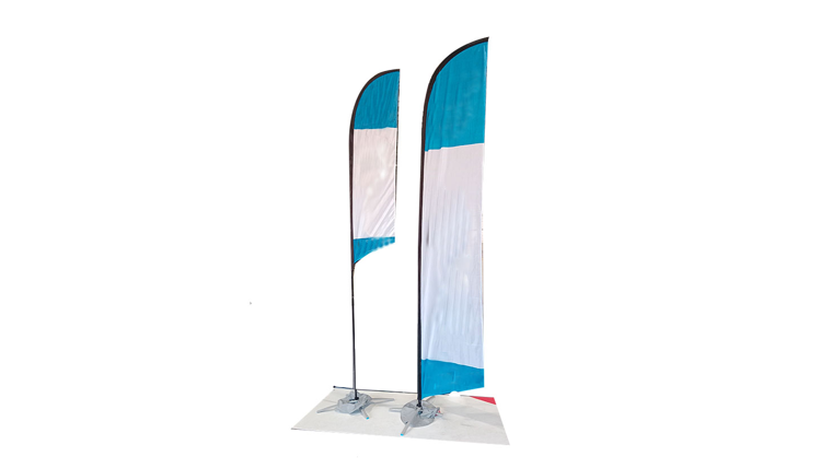 Curve-top flag stand