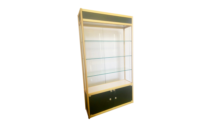 Large glass display counter